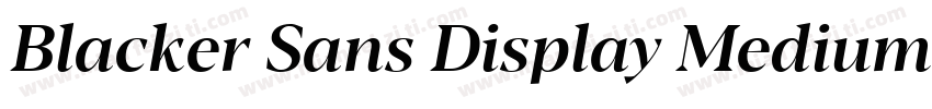 Blacker Sans Display Medium字体转换